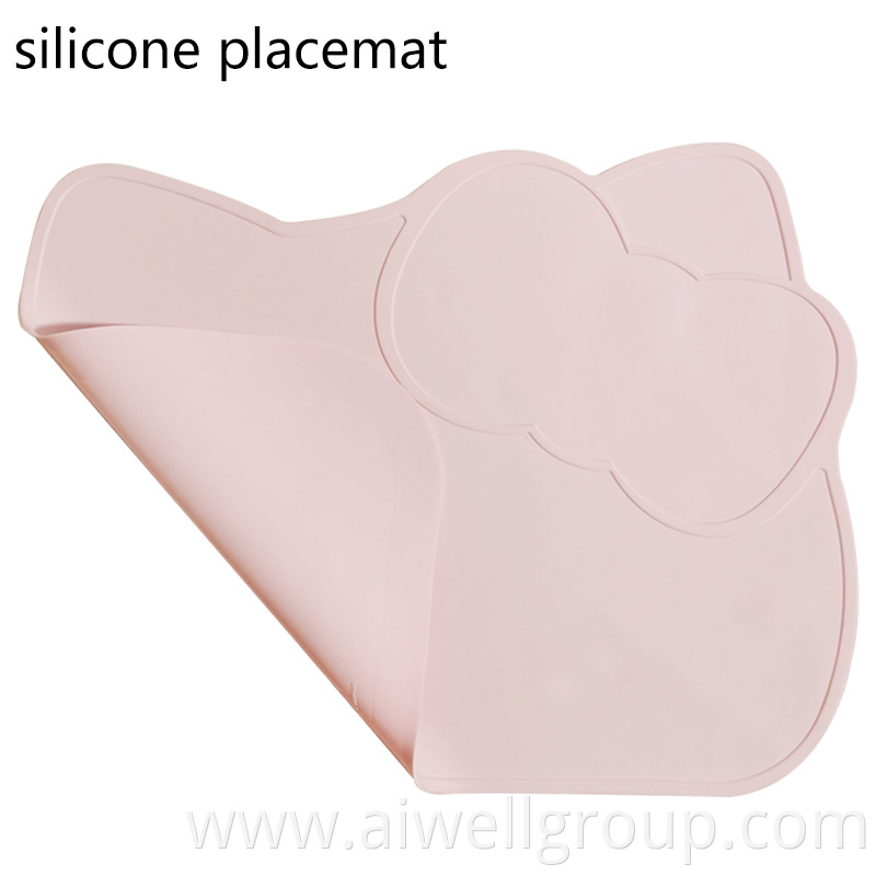 Cat Shaped Baby Silicone Placemat